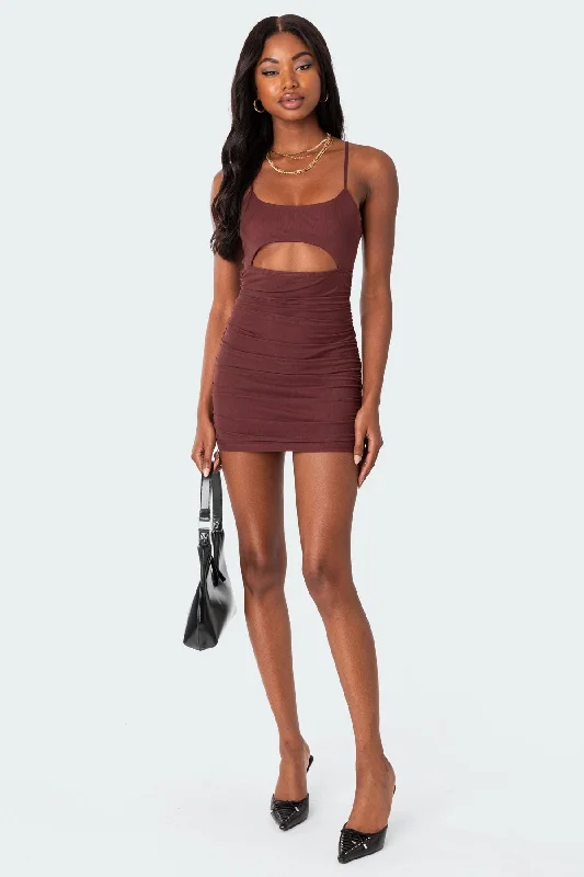 Two Piece Cut Out Mini Dress