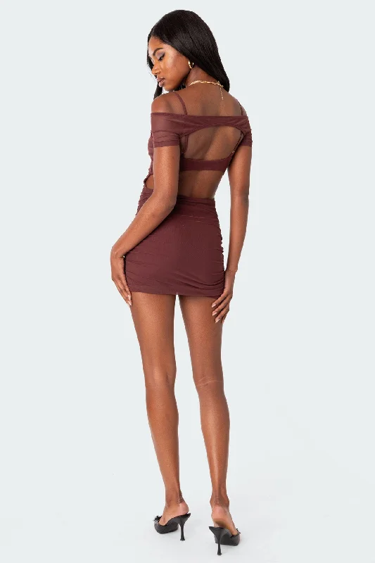 Two Piece Cut Out Mini Dress