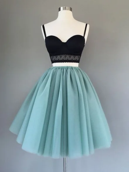 New Discounts Just Dropped!Two Pieces A-line Spaghetti Straps Short homecoming dress cg3402