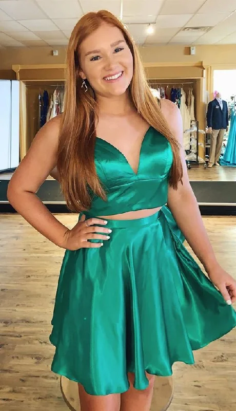 The Best Deals Won’t Wait!two pieces short homecoming dresses, green formal homecoming dresses, cheap homecoming dresses  cg3621