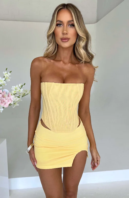 The Sale You’ve Been Waiting For!Alina Mini Skirt - Lemon