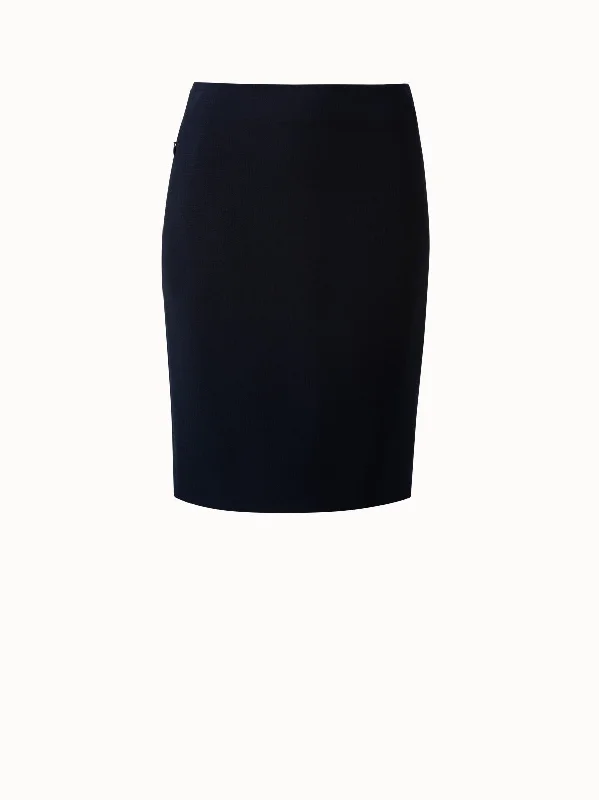 Get It Before It’s Gone!Pencil Skirt in Wool Double-Face with Zip Pockets
