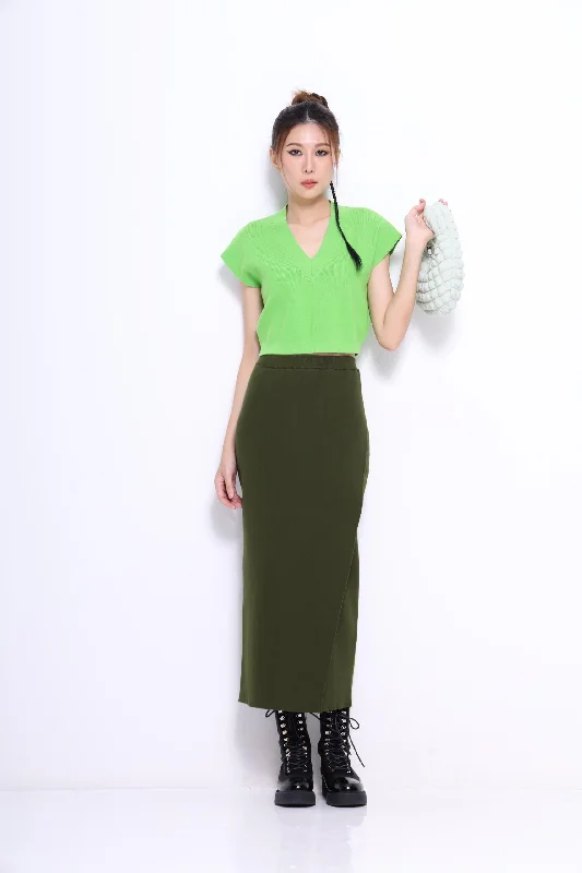 Biggest Sale of the Season!Gabriella Overlap Knit Skirt