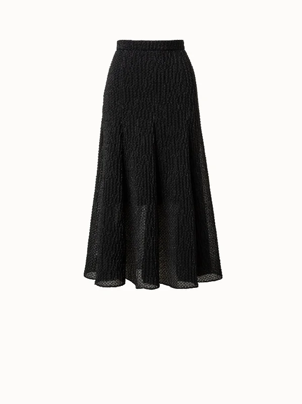 Crazy Discounts Inside!Metallic 3D Organzino Midi Skirt