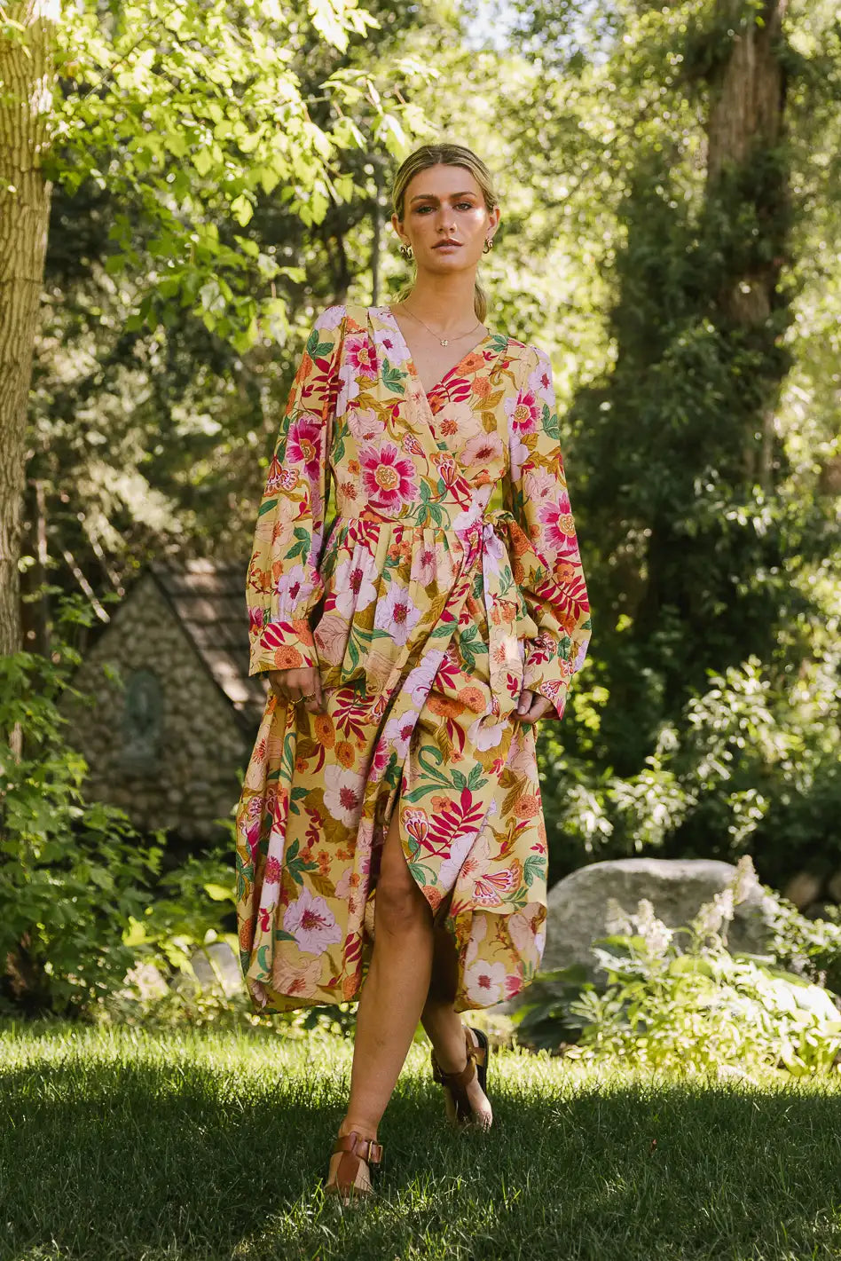 More Discounts, More Joy!Celine Floral Wrap Dress