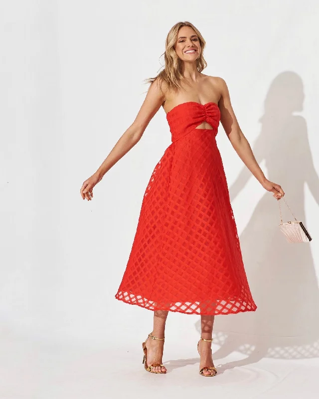 Your Favorite Sale is Back!KISS MIDI DRESS -RED