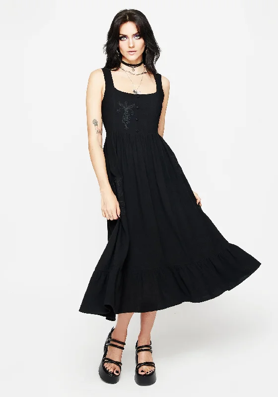The Best Sale of the Year!Mandrake Linen-Blend Embroidered Midi Dress