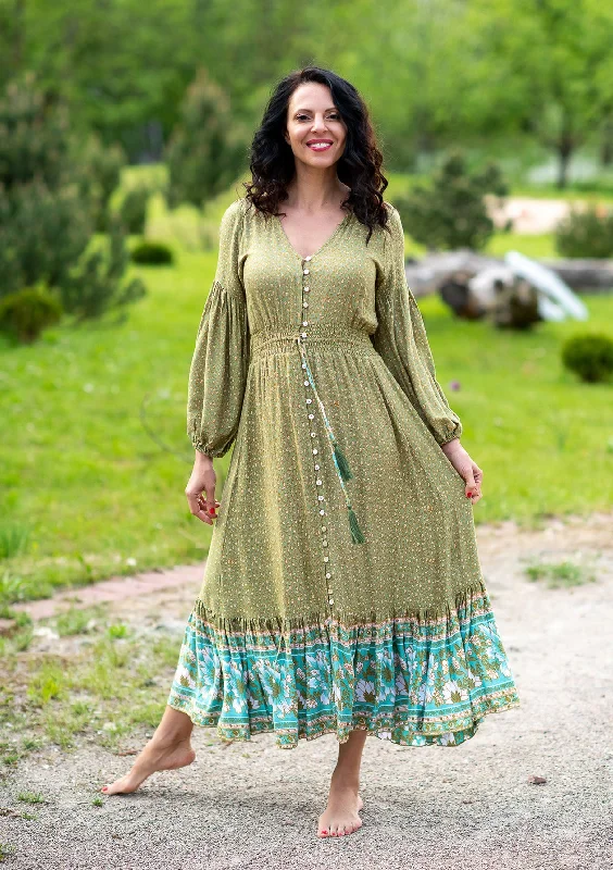 Get the Best for Less!Simona Jasmin Green Dress